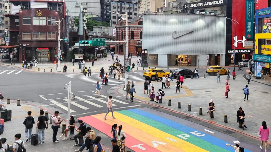 Rainbow Road with The Red House in the Background