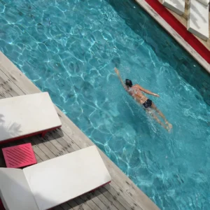 Swimming in a Hotel Pool